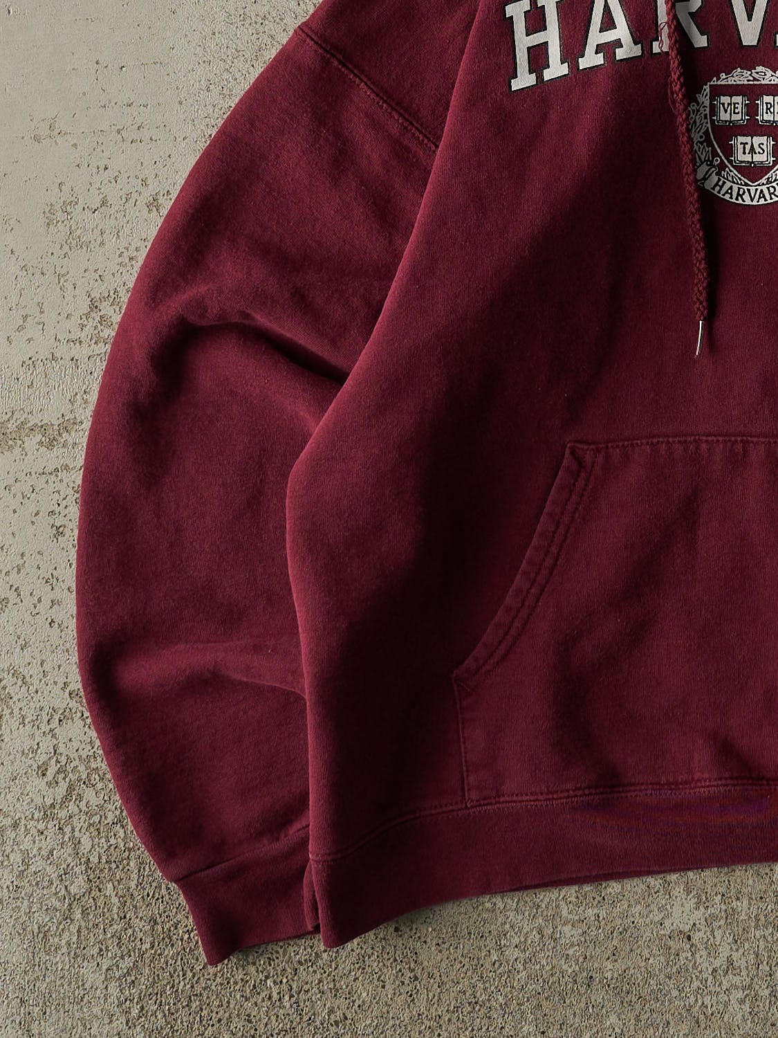 Vintage Y2K Burgundy Harvard University Hoodie (XS)