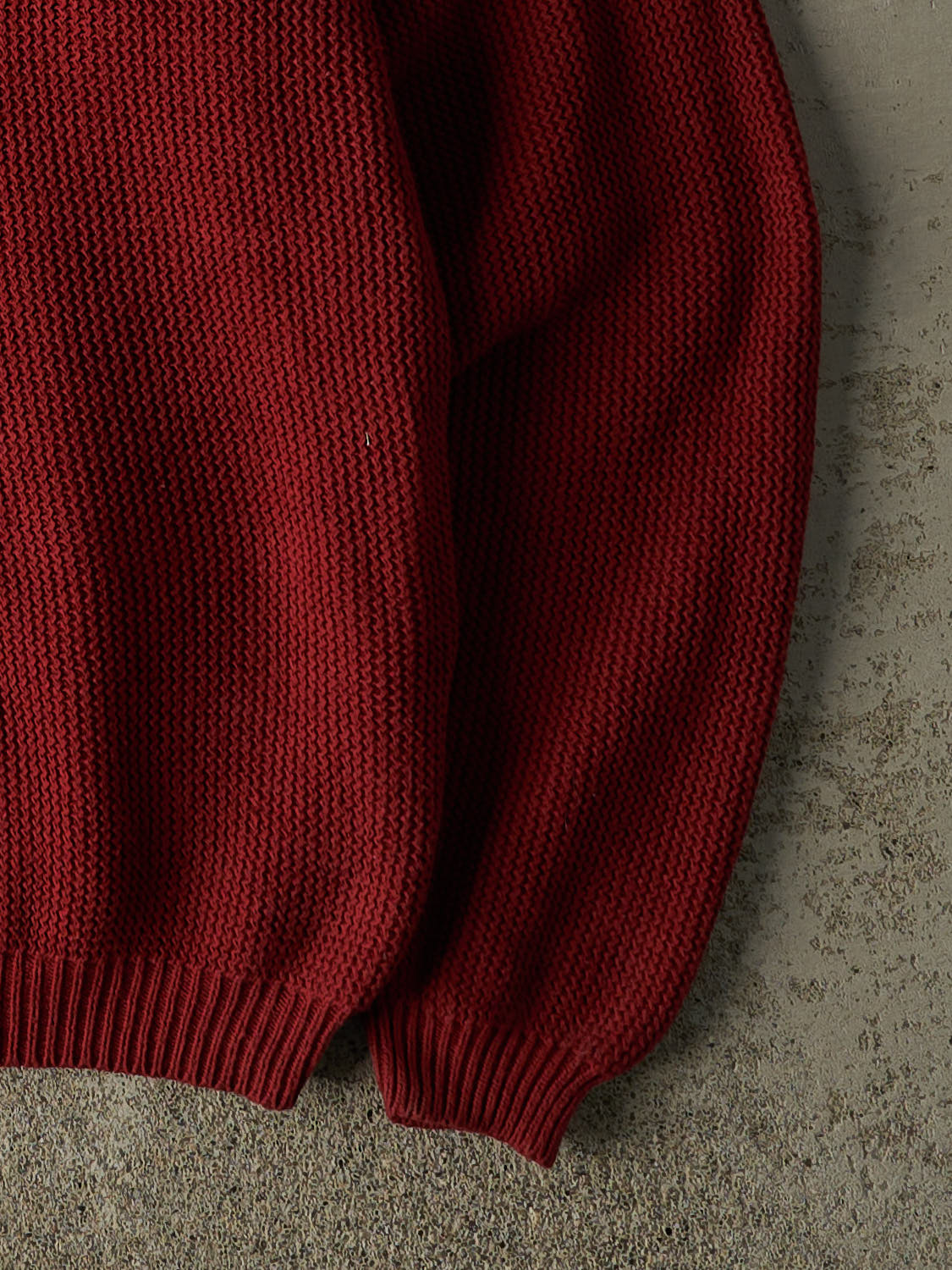 Vintage 90s Burgundy Izod Embroidered Knit (L)