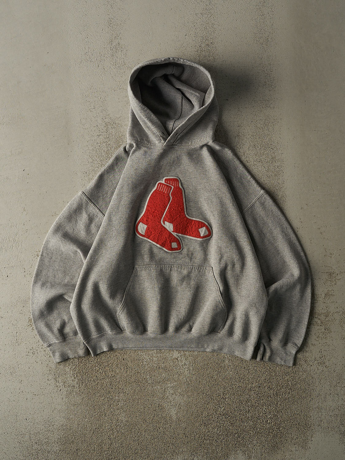 Vintage 90s Grey Boston Red Sox Embroidered Hoodie (L/XL)