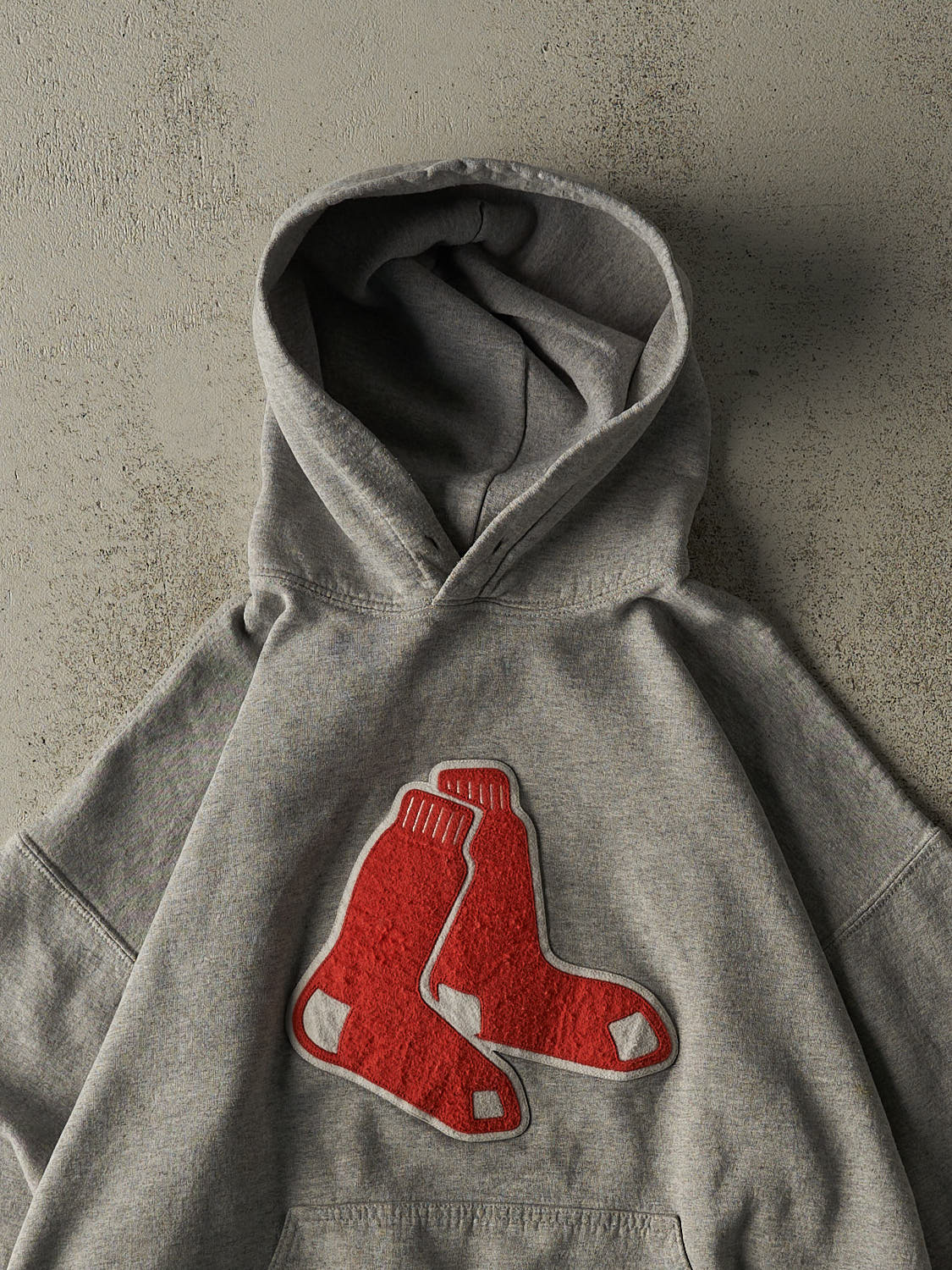 Vintage 90s Grey Boston Red Sox Embroidered Hoodie (L/XL)
