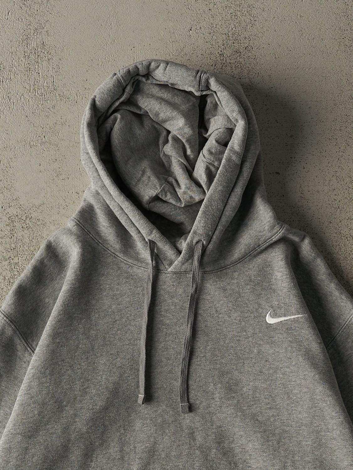 Vintage Y2K Grey Nike Embroidered Swoosh Hoodie (XL/XXL)