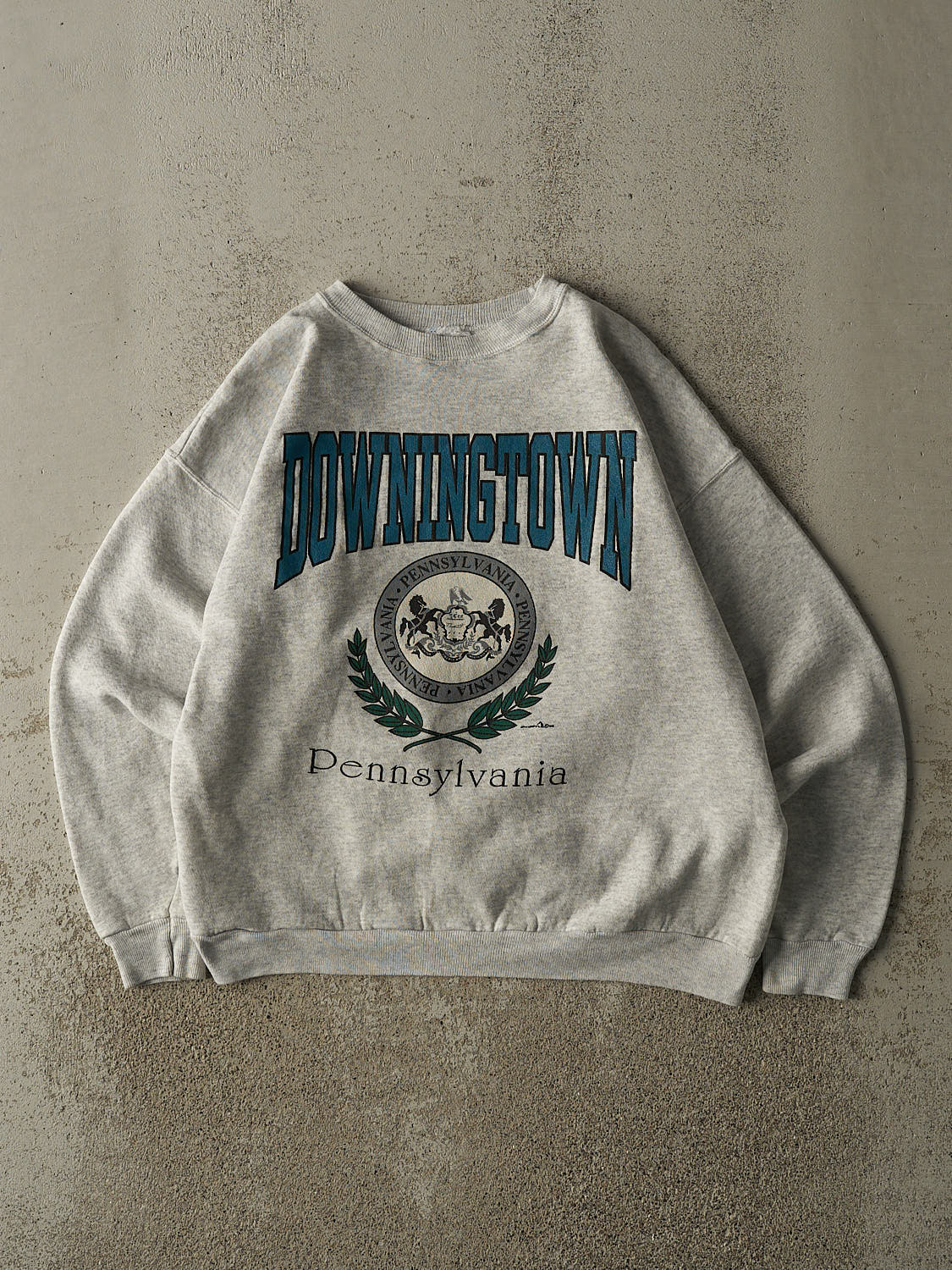 Vintage 90s Heather Grey Downington Pennsylvania Crewneck (S/M)