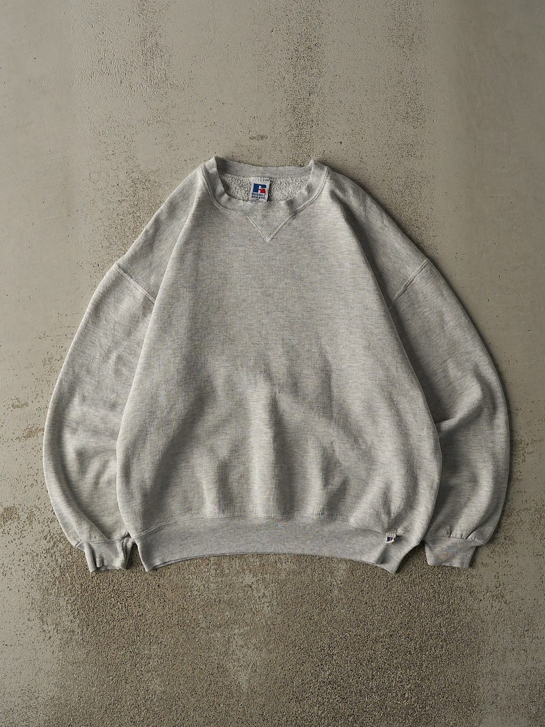 Vintage 90s Heather Grey Russell Athletic Blank Crewneck (L)