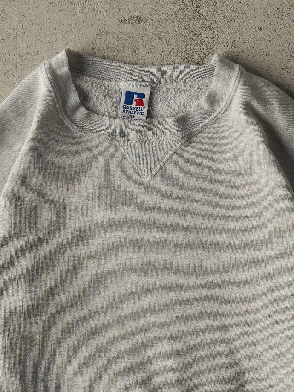 Vintage 90s Heather Grey Russell Athletic Blank Crewneck (L)