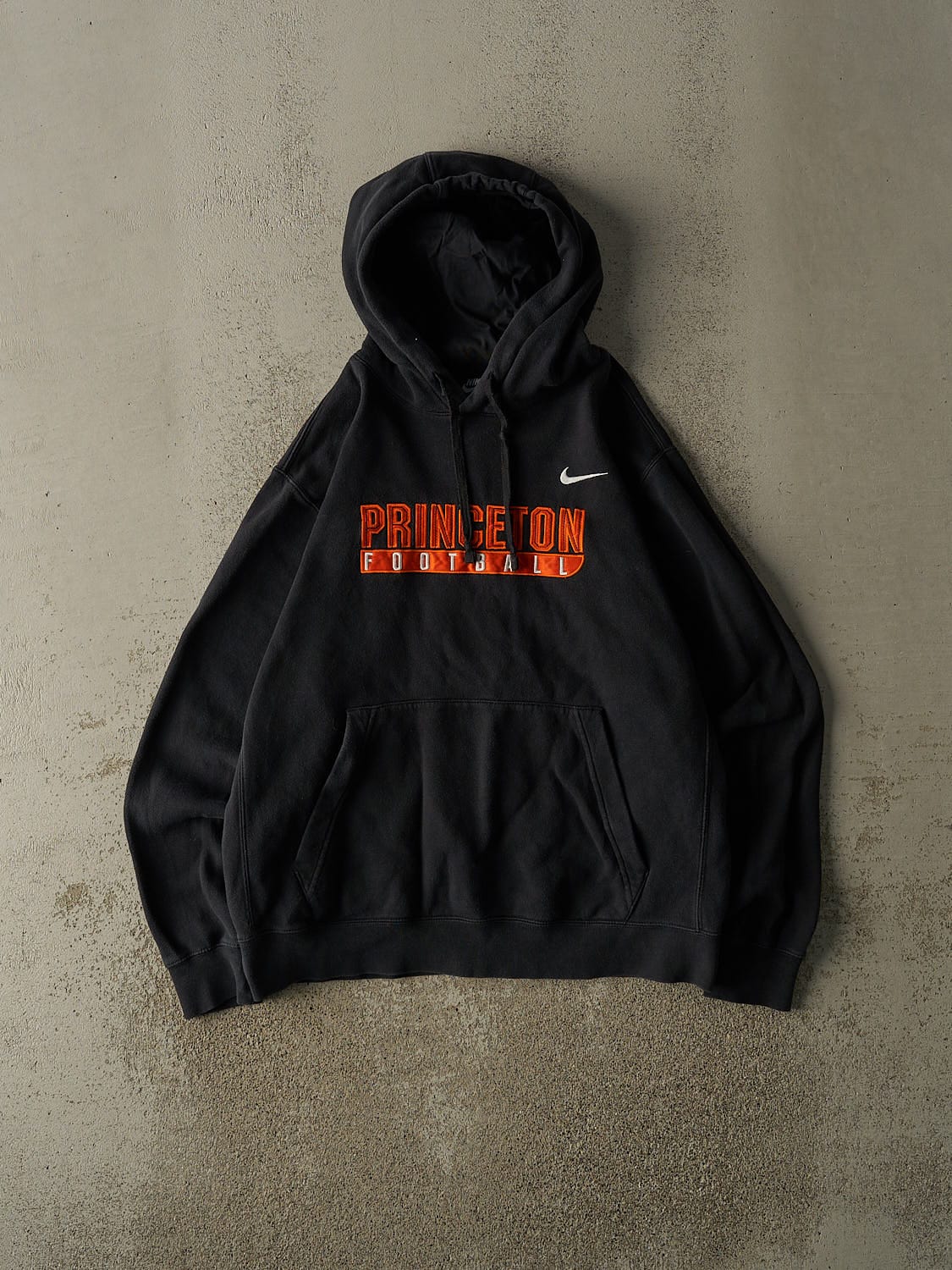 Vintage Y2K Black Nike Princeton Football Embroidered Hoodie (M/L)