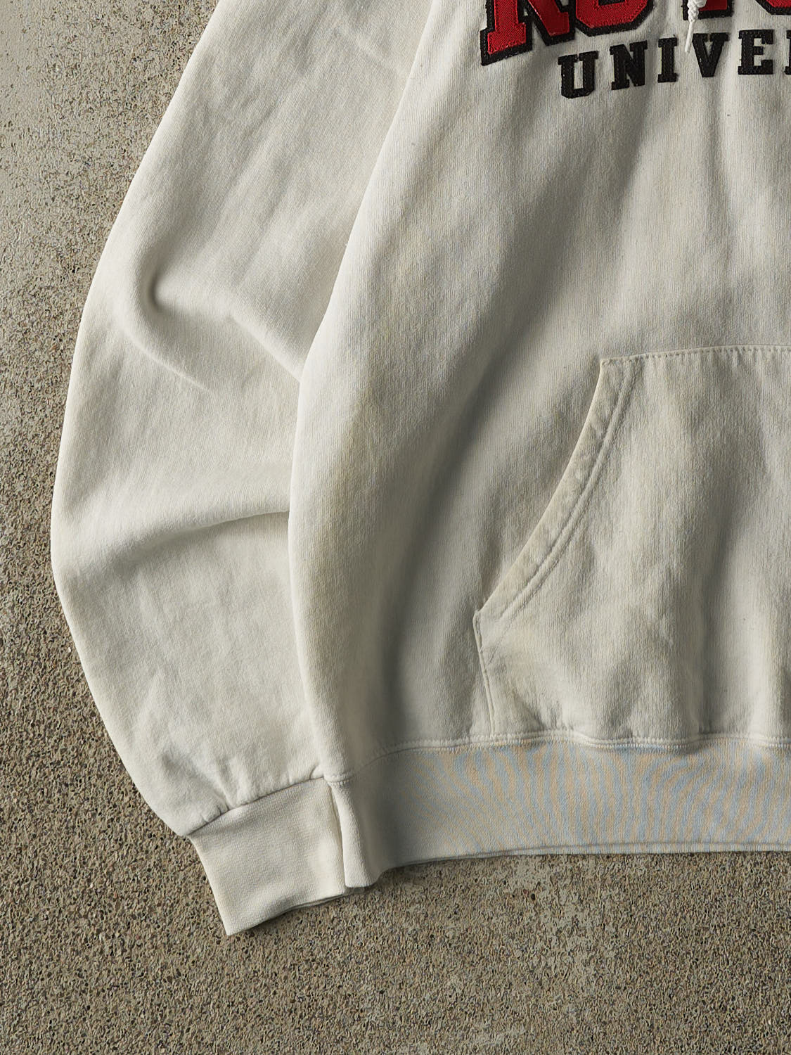 Vintage Y2K White Rutgers University Embroidered Hoodie (S/M)