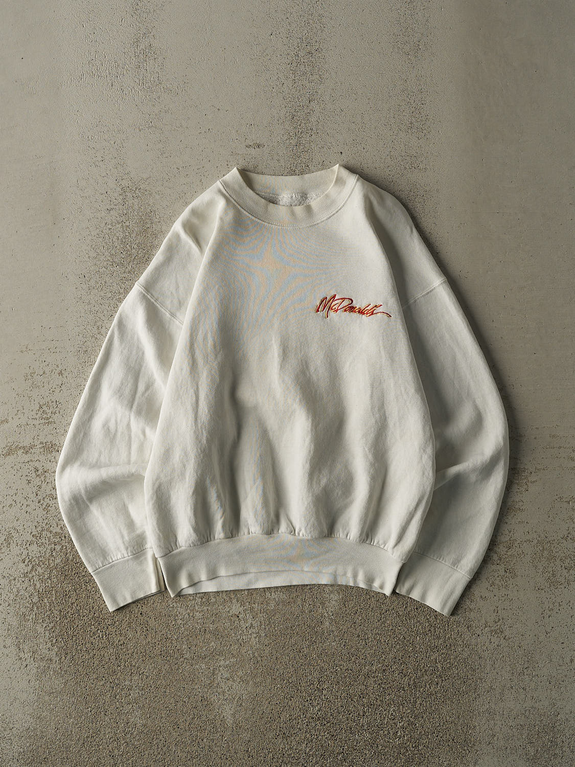 Vintage 80s White McDonalds Embroidered Crewneck (S/M)