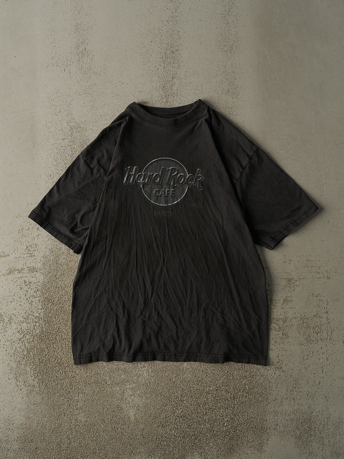Vintage 90s Faded Black Hard Rock Cafe Paris Tee (L/XL)