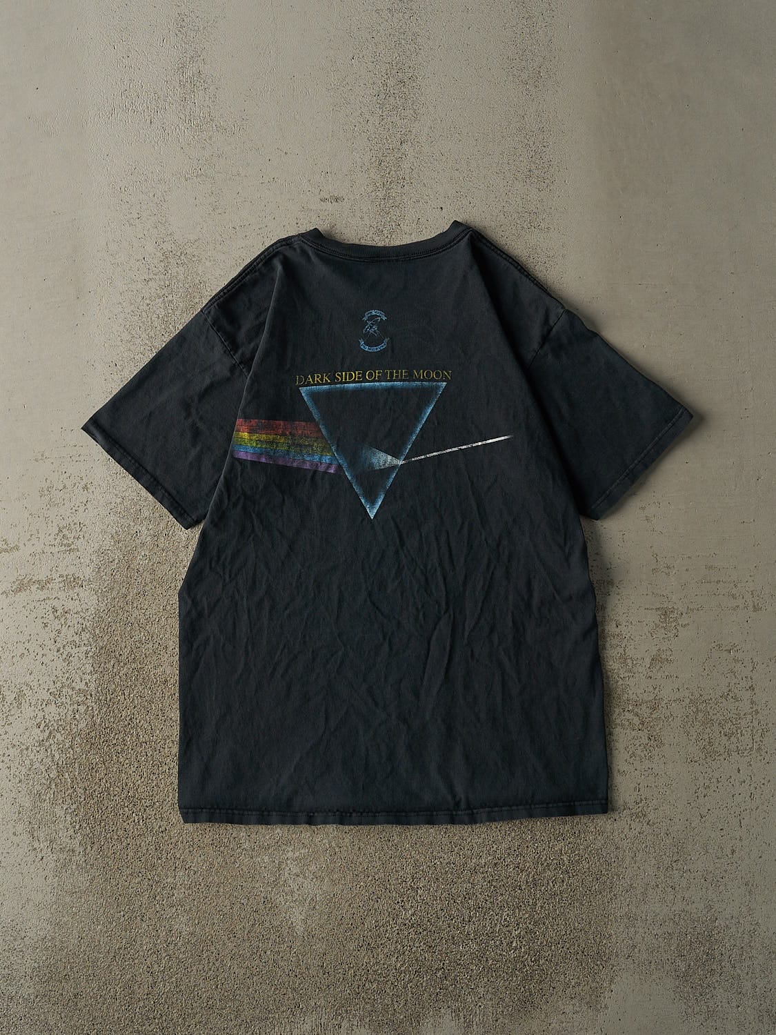 Vintage Y2K Faded Black Pink Floyd Dark Side of the Moon Tee (M/L)