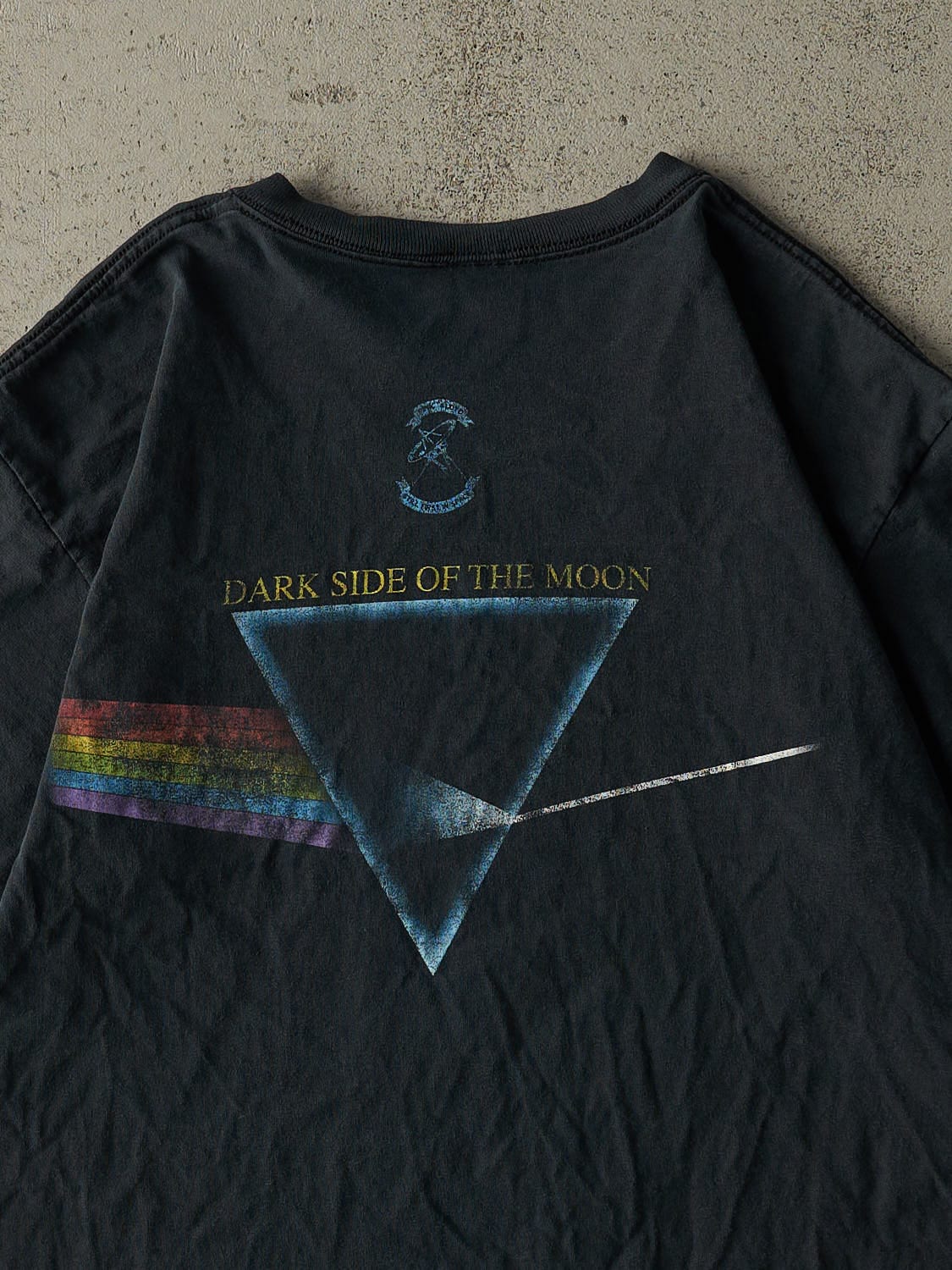 Vintage Y2K Faded Black Pink Floyd Dark Side of the Moon Tee (M/L)
