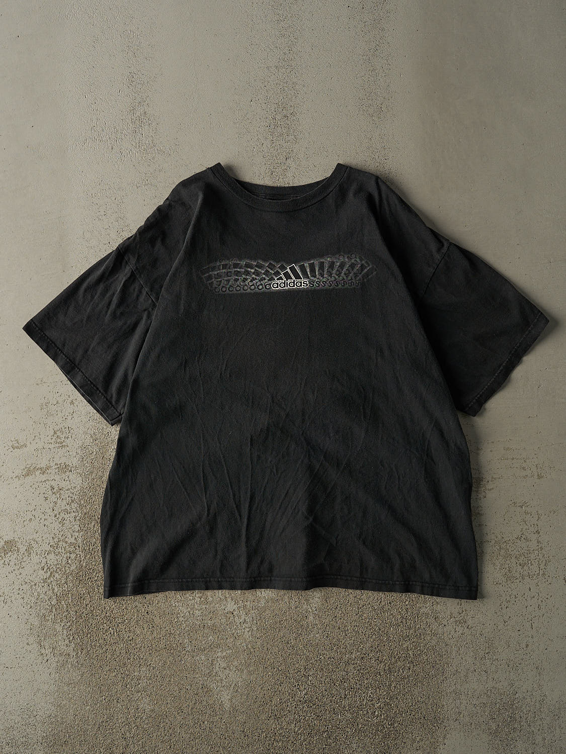 Vintage 90s Black Adidas Logo Tee (XXL/XXXL)