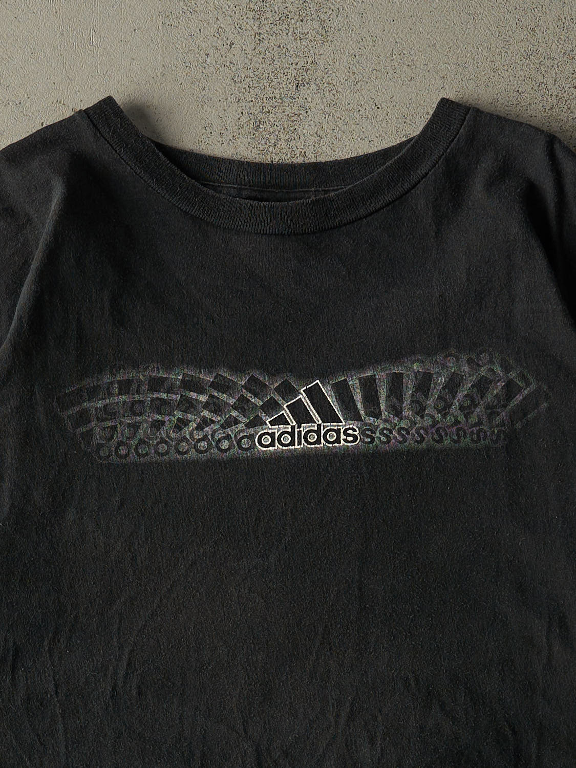 Vintage 90s Black Adidas Logo Tee (XXL/XXXL)