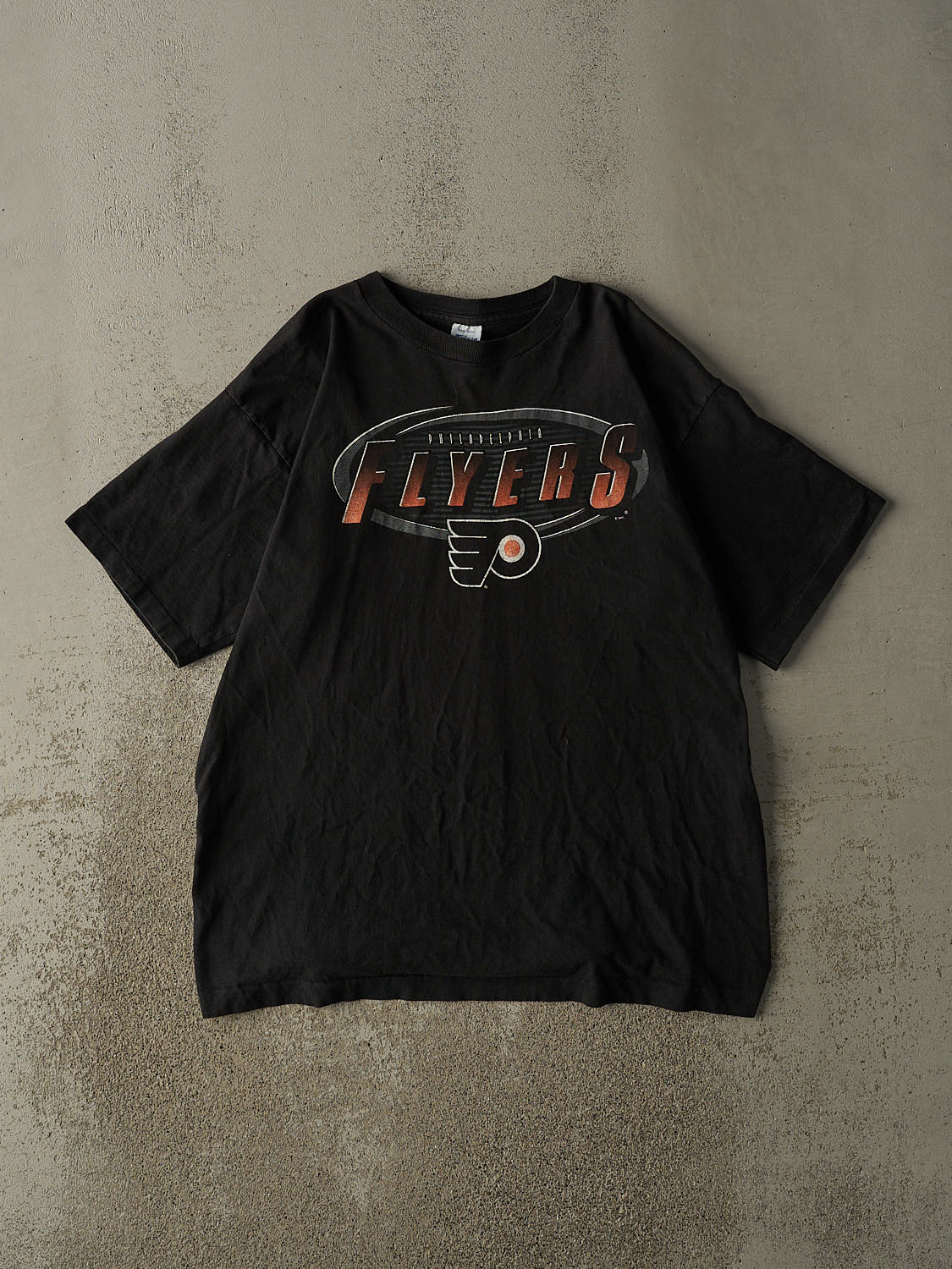 Vintage 90s Black Philadelphia Flyers Single Stitch Tee (XL/XXL)