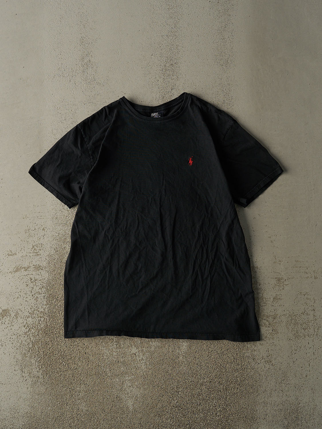 Vintage 90s Black Polo Ralph Lauren Embroidered Tee (L/XL)