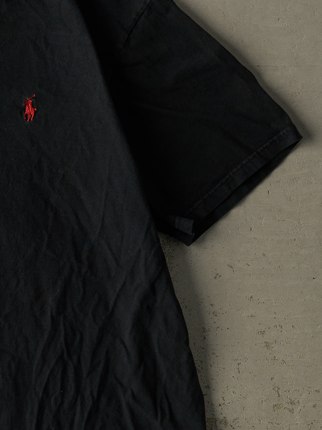 Vintage 90s Black Polo Ralph Lauren Embroidered Tee (L/XL)