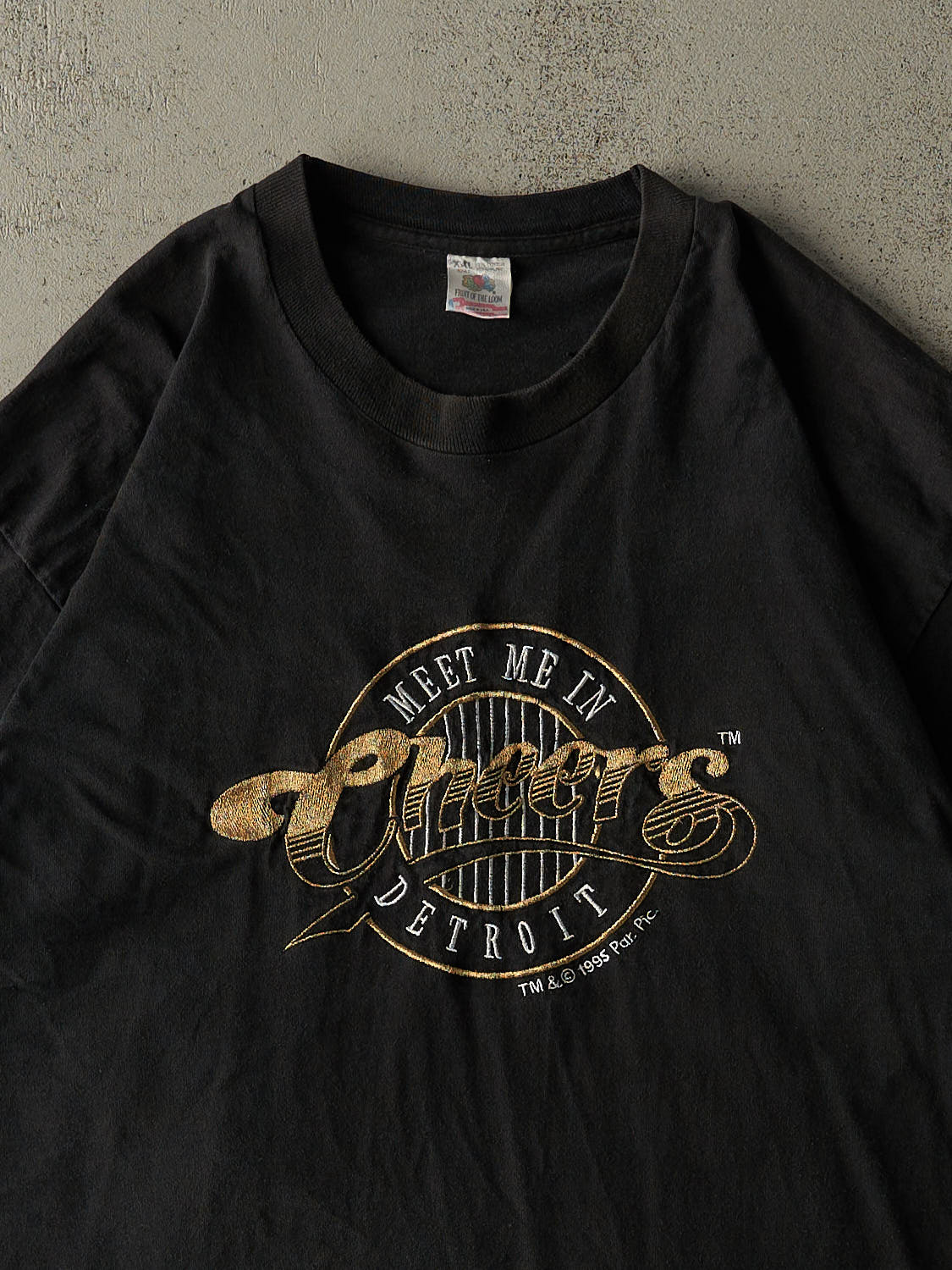 Vintage 95' Black Cheers Embroidered Single Stitch Tee (XL/XXL)