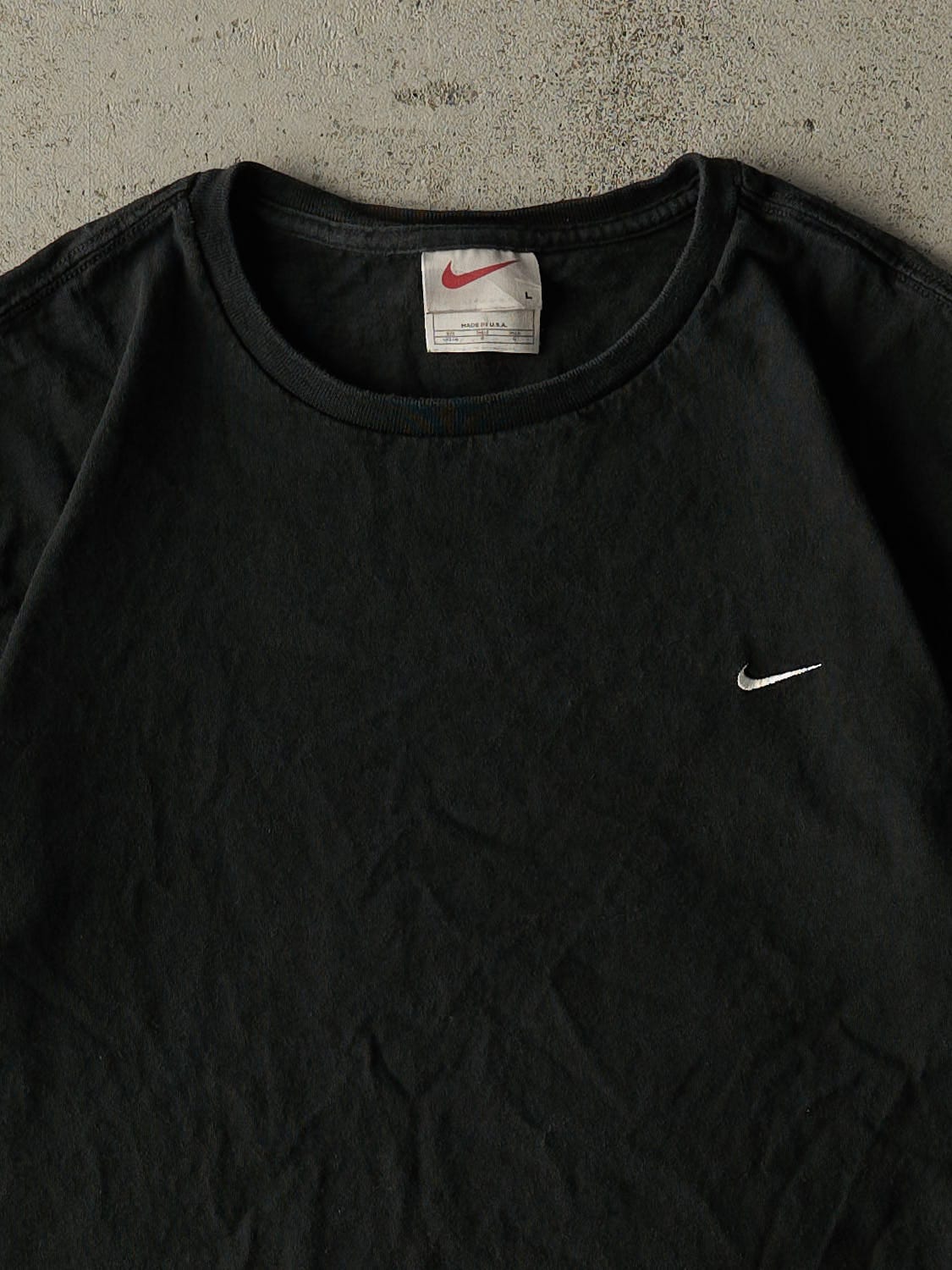 Vintage Y2K Black Nike Embroidered Baby Tee (S)