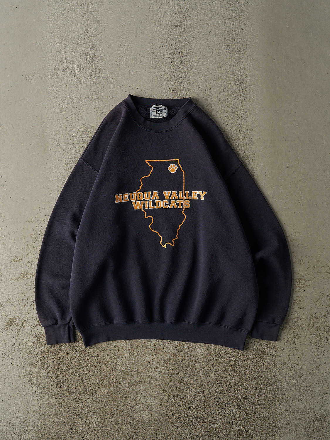 Vintage 90s Navy Blue Neuqua Valley Wildcats Crewneck (L/XL)
