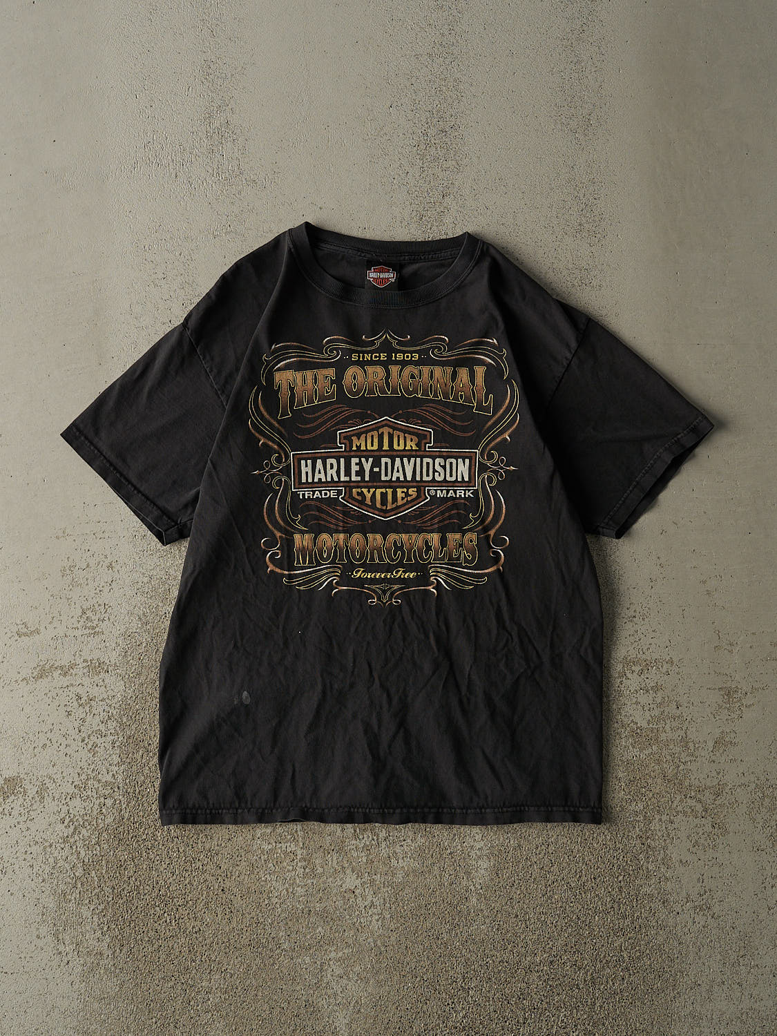Vintage 10' Faded Black Harley Davidson Ottawa ON Tee (M/L)