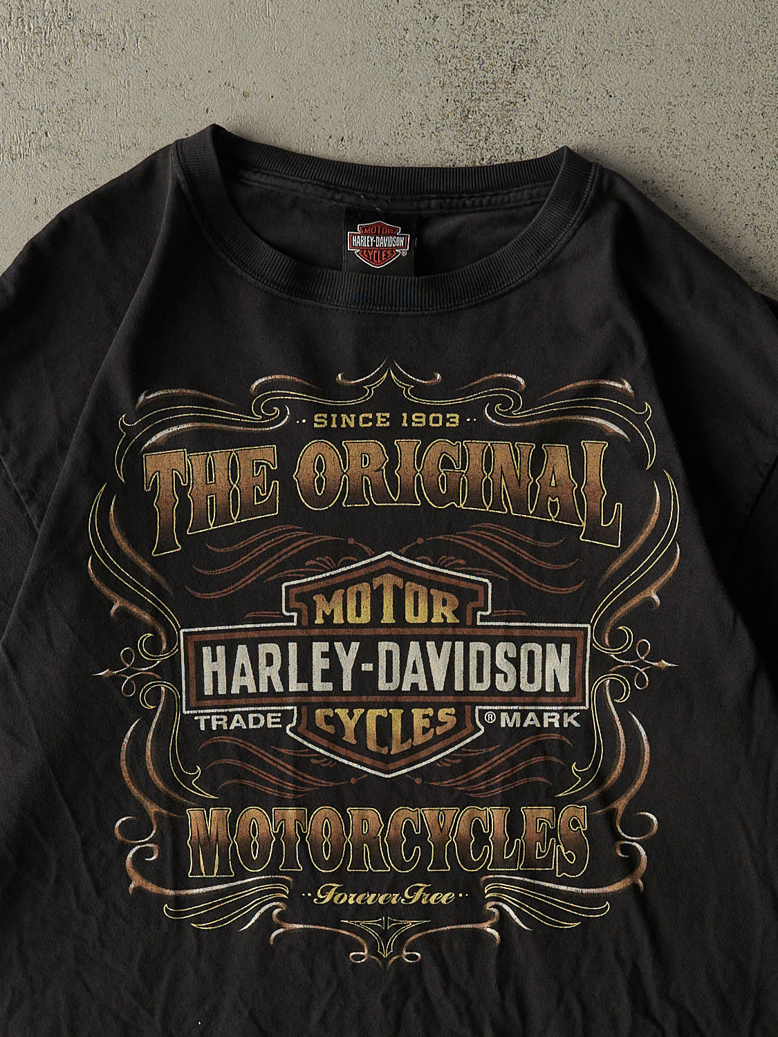 Vintage 10' Faded Black Harley Davidson Ottawa ON Tee (M/L)