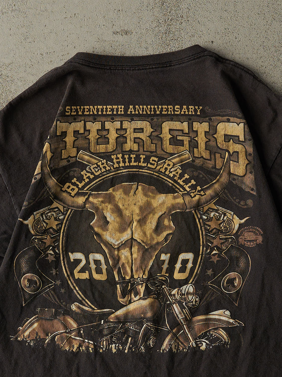 Vintage 10' Faded Black Sturgis Black Hills Rally Tee (M)