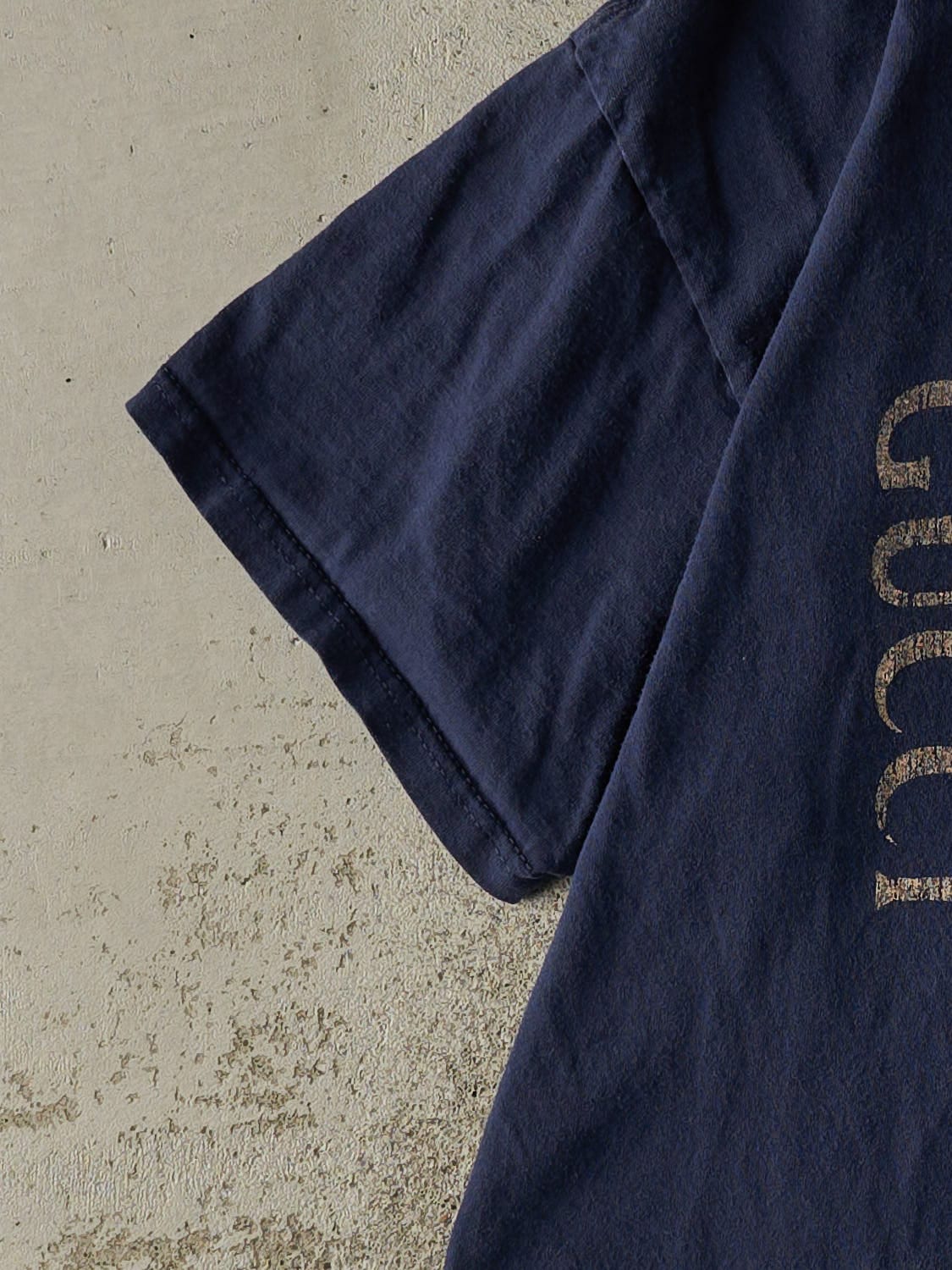Vintage 90s Navy Blue Gucci Bootleg Tee (L)