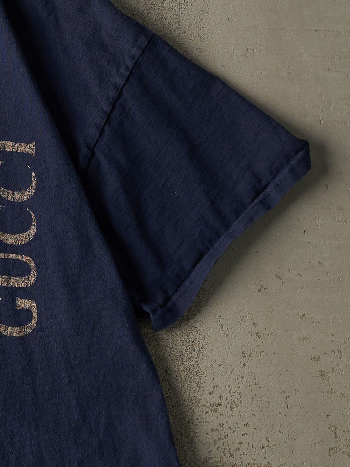Vintage 90s Navy Blue Gucci Bootleg Tee (L)