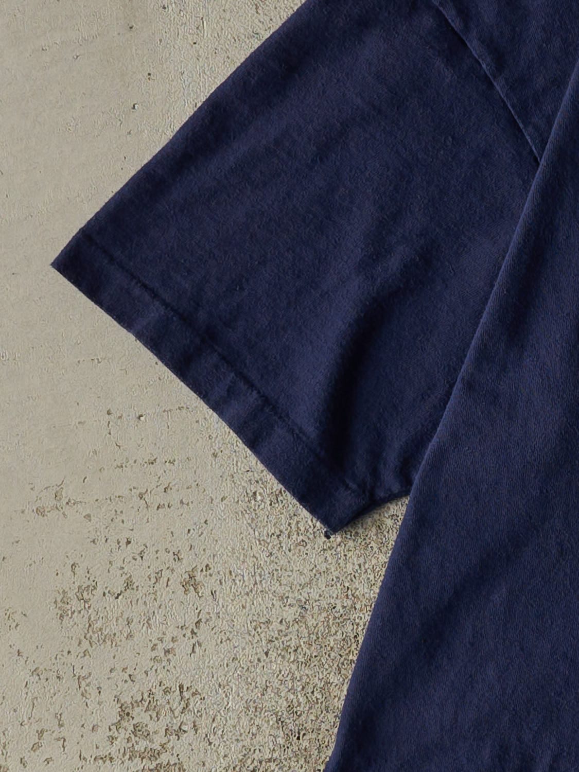 Vintage 80s Navy Blue Newport Beach Single Stitch Tee (M)