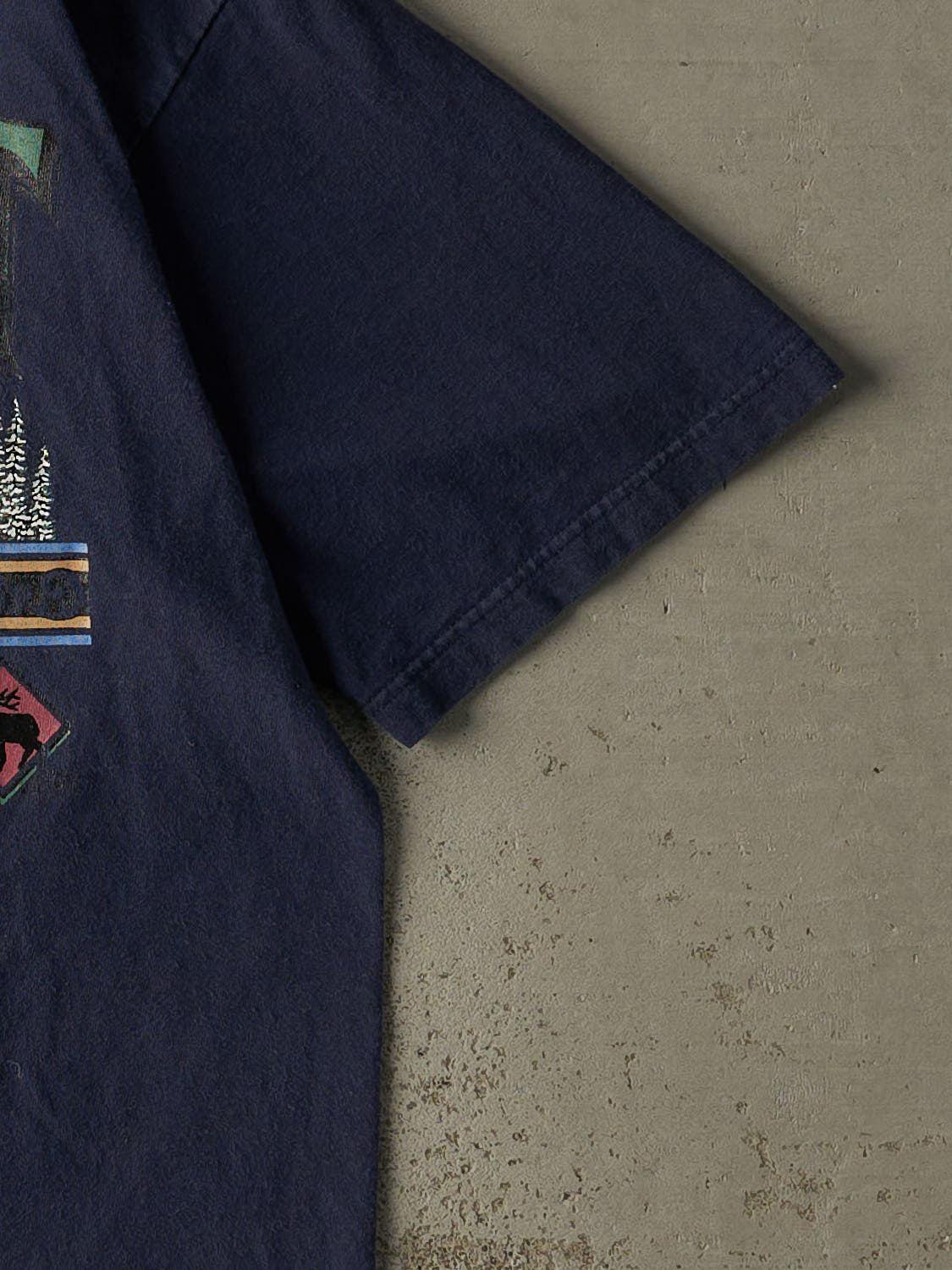 Vintage 80s Navy Blue Lake Quinault Washington Tee (M/L)