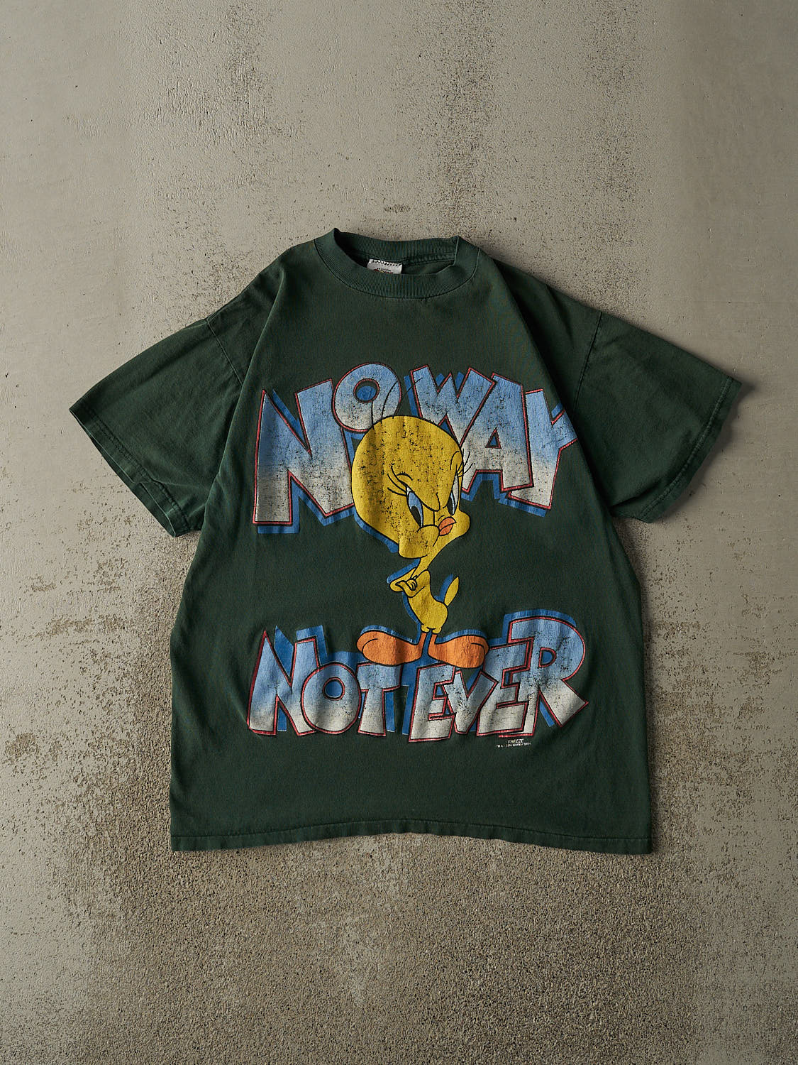 Vintage 96' Green Tweety Bird "No Way Not Ever" Tee (M/L)
