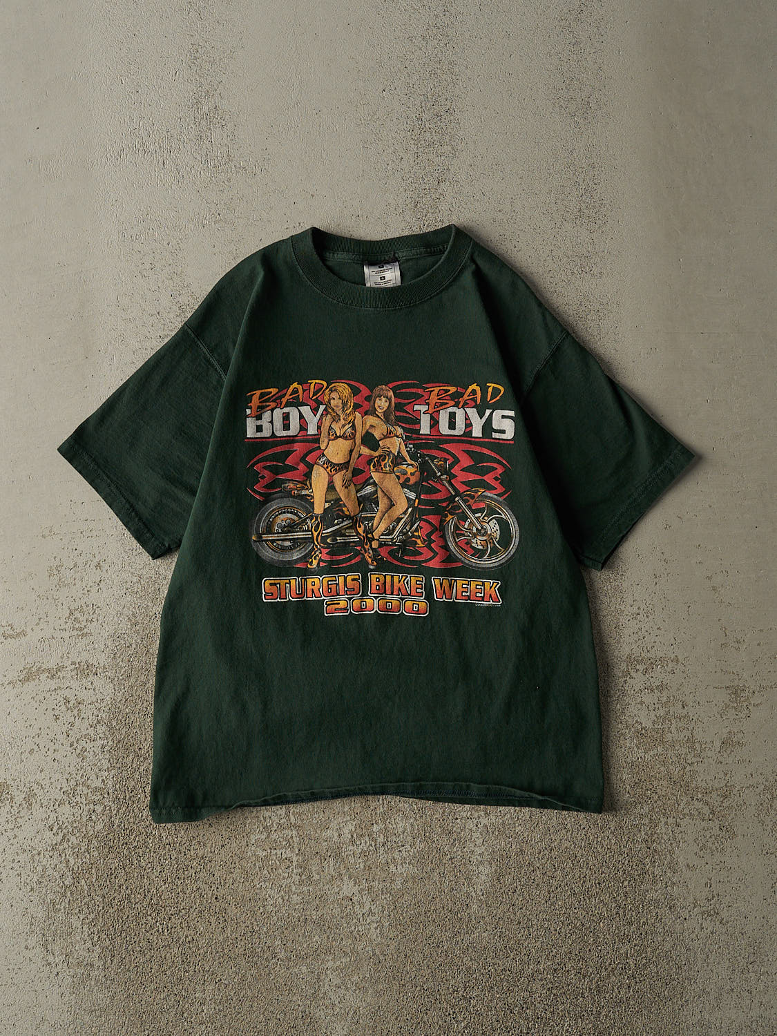 Vintage 00' Green Sturgis Bike Week Tee (S/M)