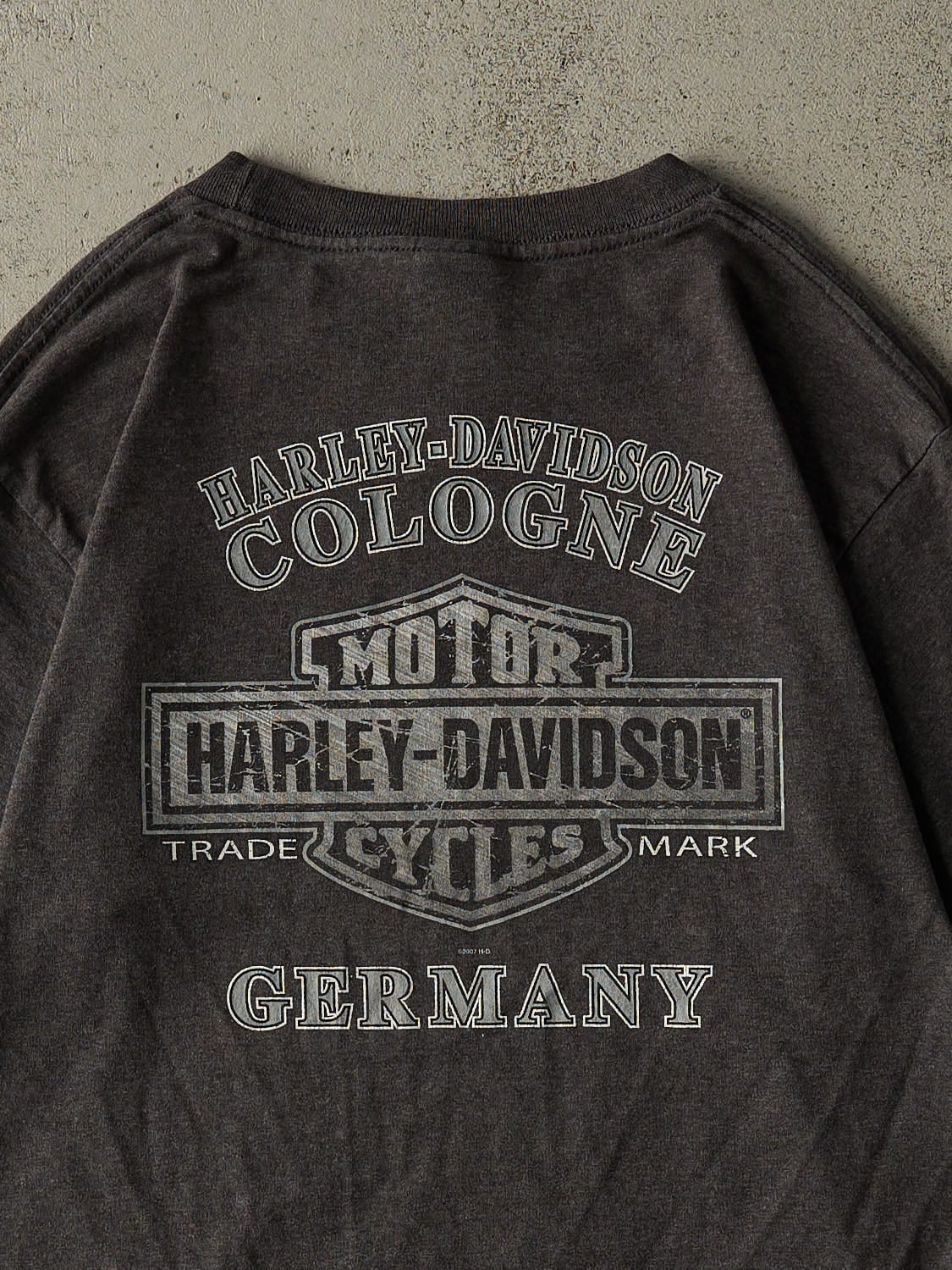 Vintage 07' Charcoal Grey Harley Davidson Germany Tee (M/L)