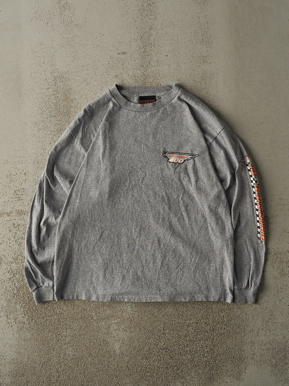 Vintage 03' Grey Brickyard 400 Racing Long Sleeve (M/L)