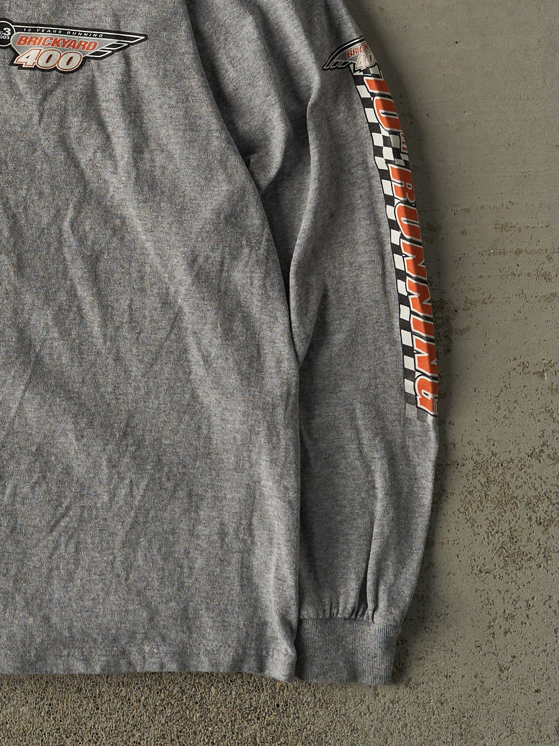 Vintage 03' Grey Brickyard 400 Racing Long Sleeve (M/L)