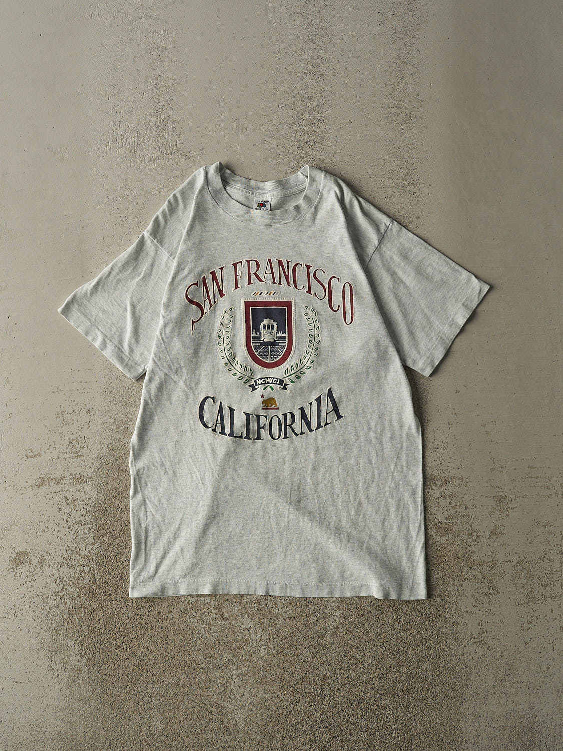 Vintage 80s Heather Grey San Francisco California Single Stitch Tee (M/L)