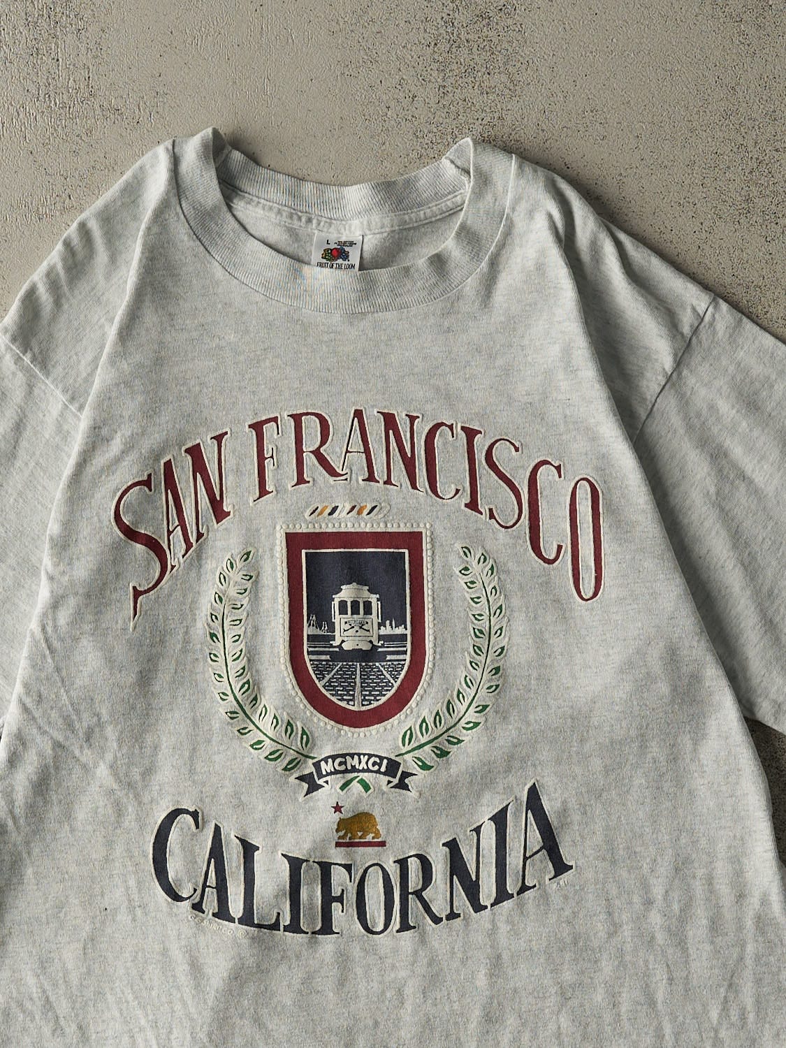 Vintage 80s Heather Grey San Francisco California Single Stitch Tee (M/L)