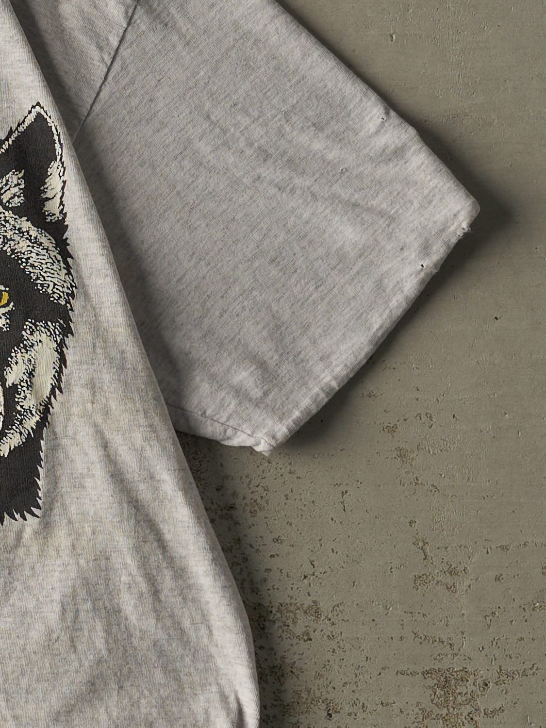 Vintage 90s Heather Grey Alaska Wolves Tee (L/XL)