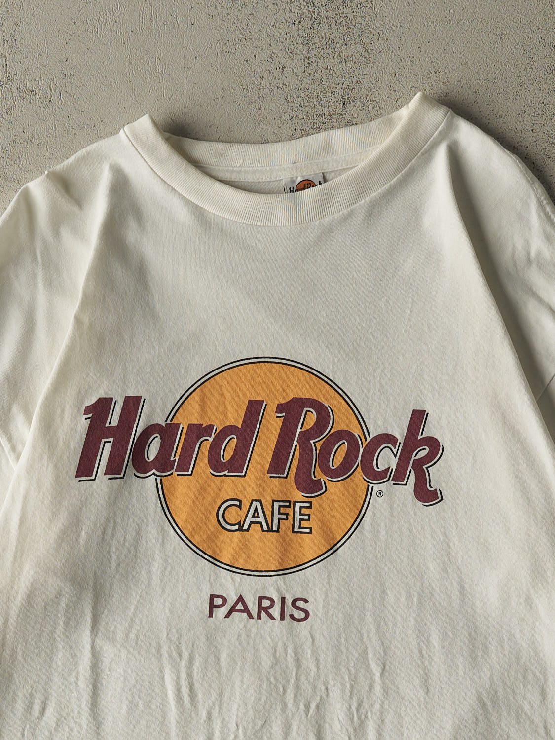 Vintage 90s White Hard Rock Cafe Paris Tee (L/XL)