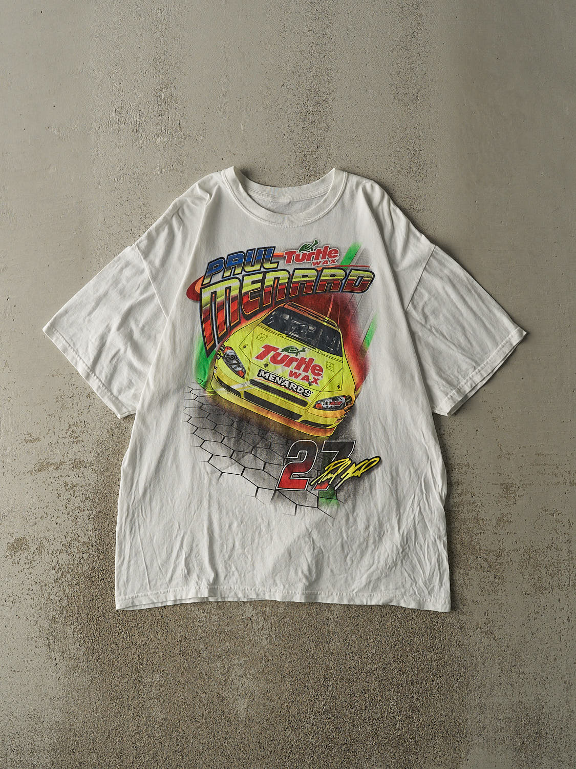 Vintage Y2K White Paul Menard Racing Tee (L/XL)