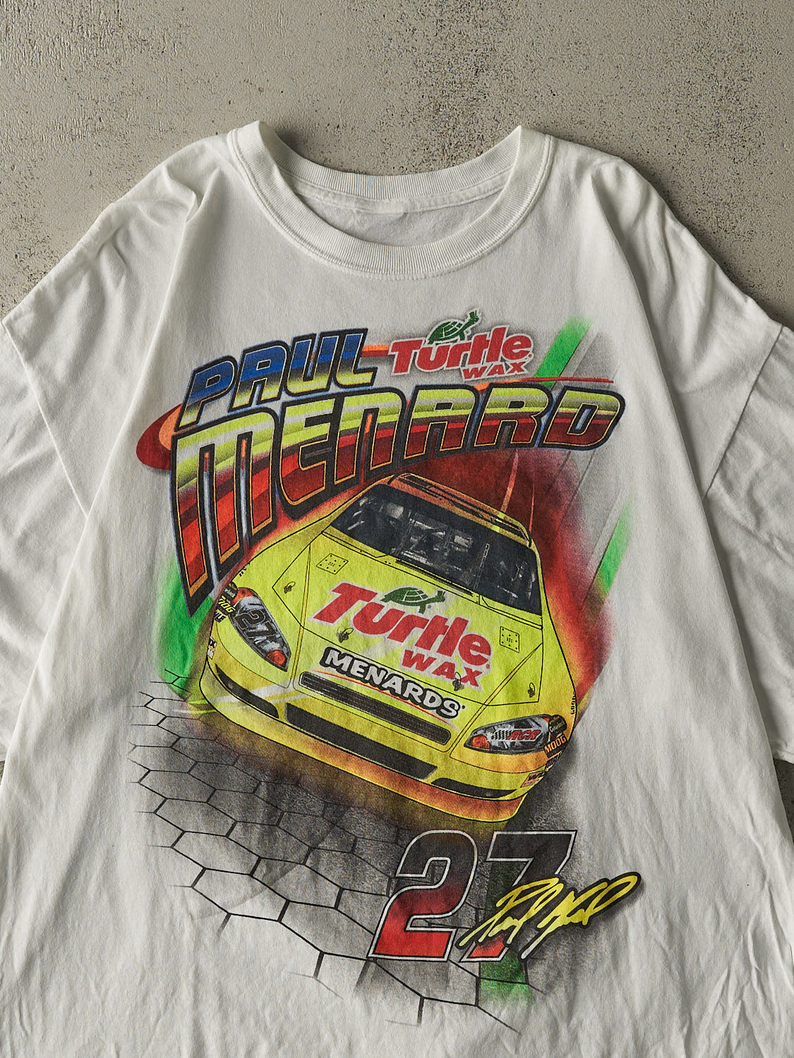 Vintage Y2K White Paul Menard Racing Tee (L/XL)