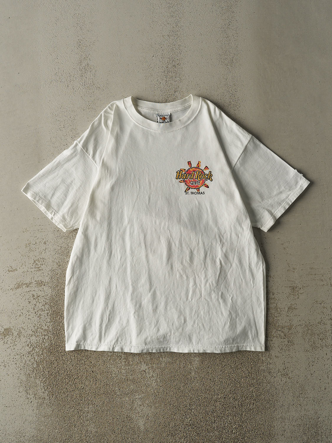 Vintage Y2K White Hard Rock Cafe St Thomas Tee (XL)