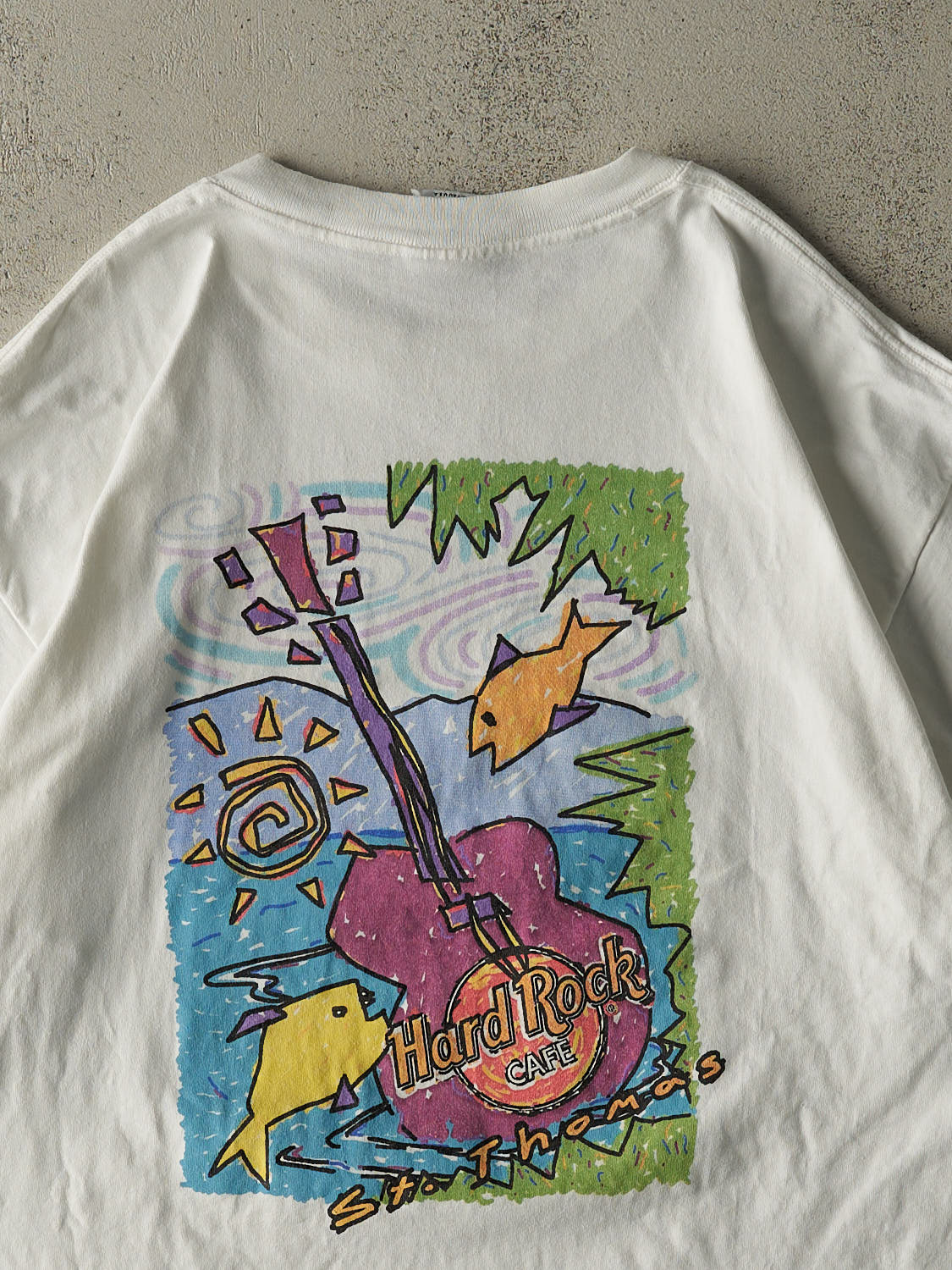 Vintage Y2K White Hard Rock Cafe St Thomas Tee (XL)