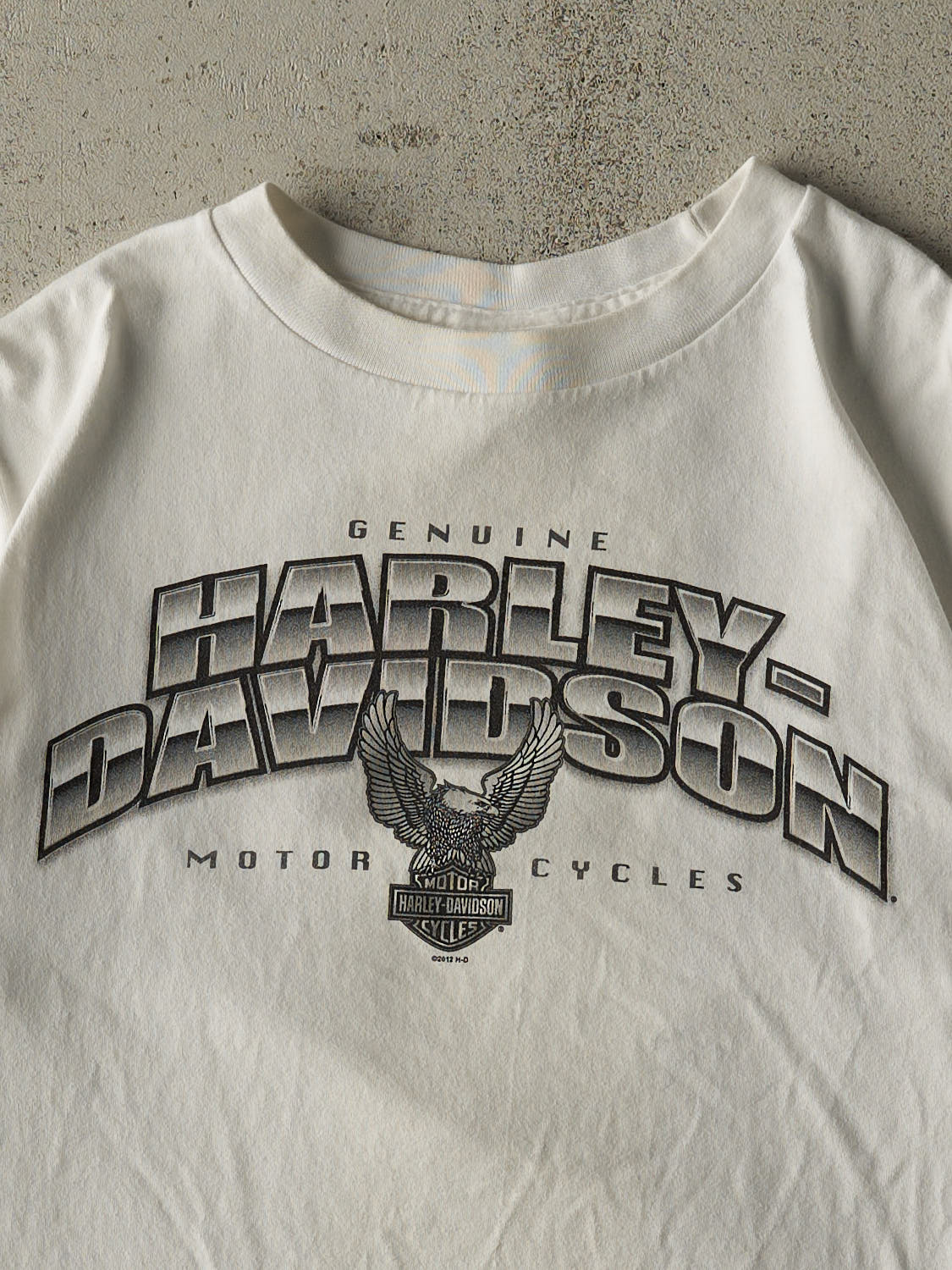 Vintage 12' White Harley Davidson Elk River MN Long Sleeve (M)