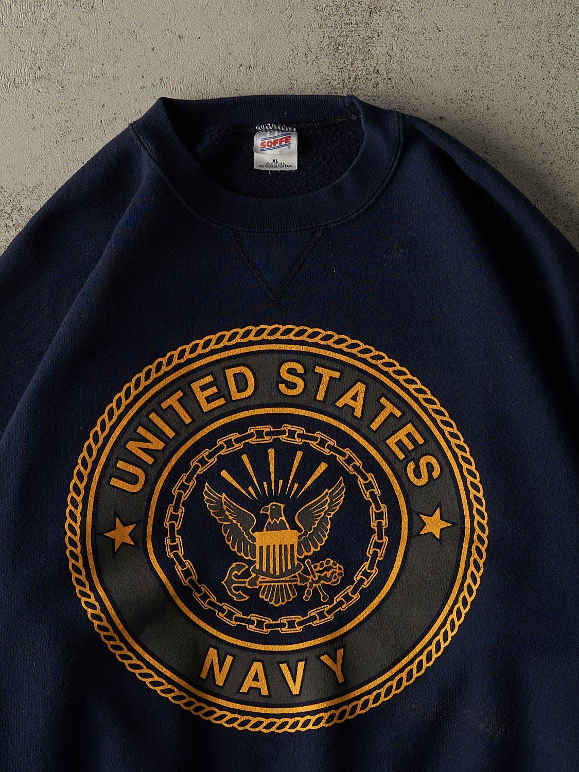Vintage 90s Navy Blue United States Navy Crewneck (XL)