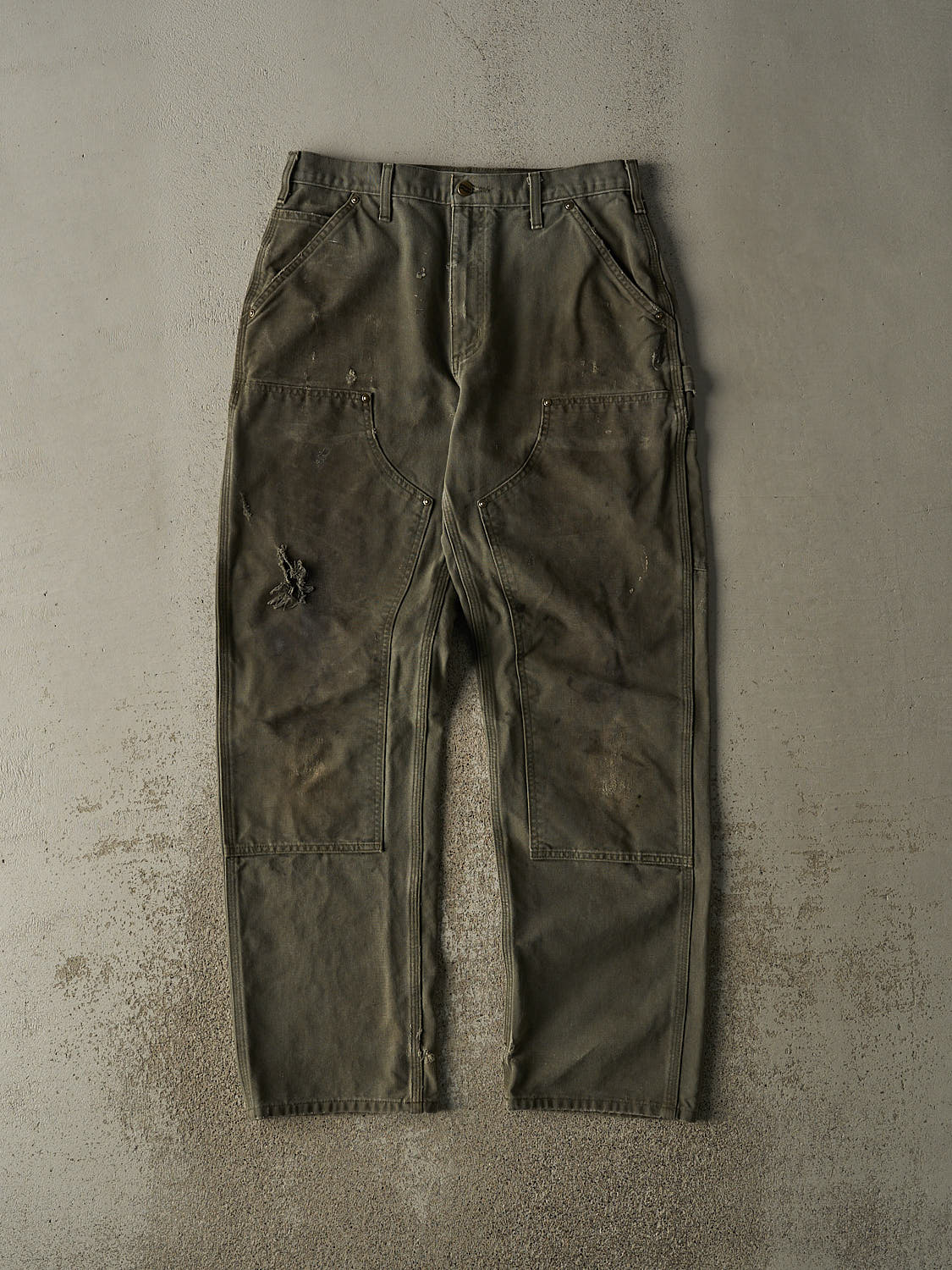 Vintage 90s Green Carhartt Double Knee Carpenter Pants (31x32)