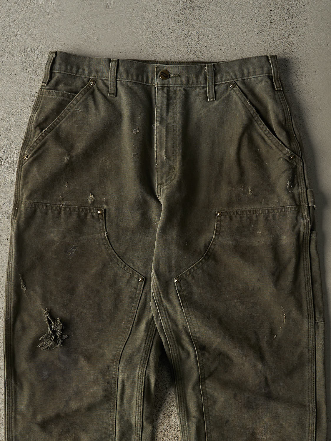 Vintage 90s Green Carhartt Double Knee Carpenter Pants (31x32)