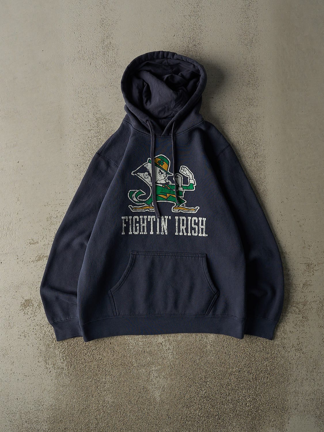 Vintage Y2K Navy Blue University of Notre Dame Fighting Irish Hoodie (M)
