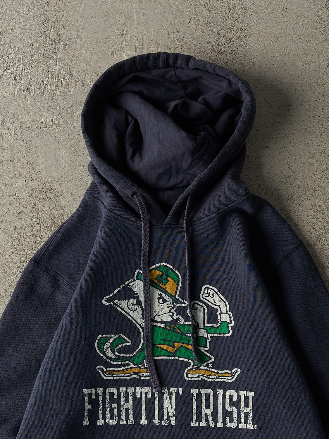 Vintage Y2K Navy Blue University of Notre Dame Fighting Irish Hoodie (M)