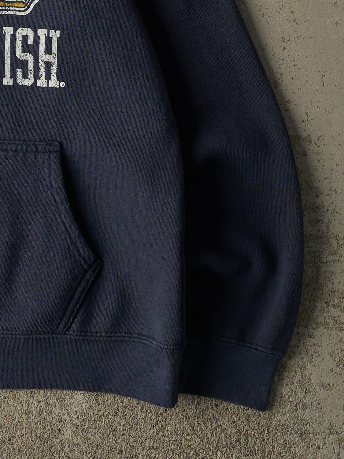 Vintage Y2K Navy Blue University of Notre Dame Fighting Irish Hoodie (M)