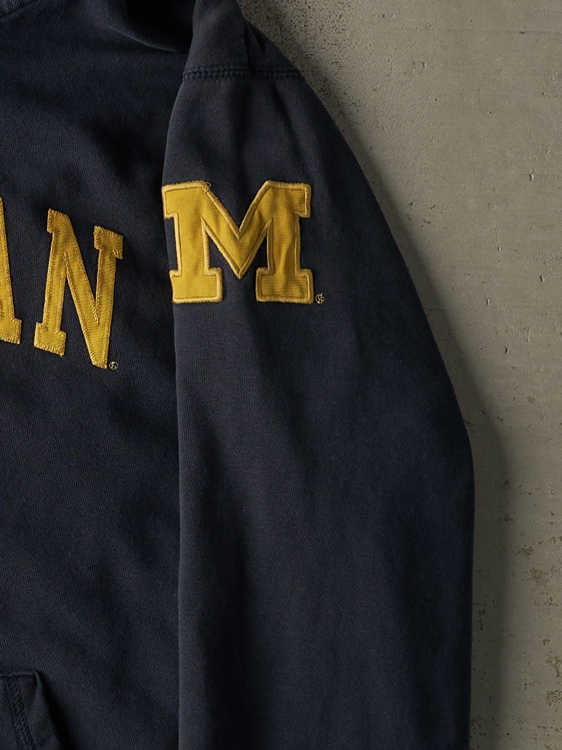 Vintage Y2K Navy Blue Champion University of Michigan Zip Up Hoodie (XL/XXL)